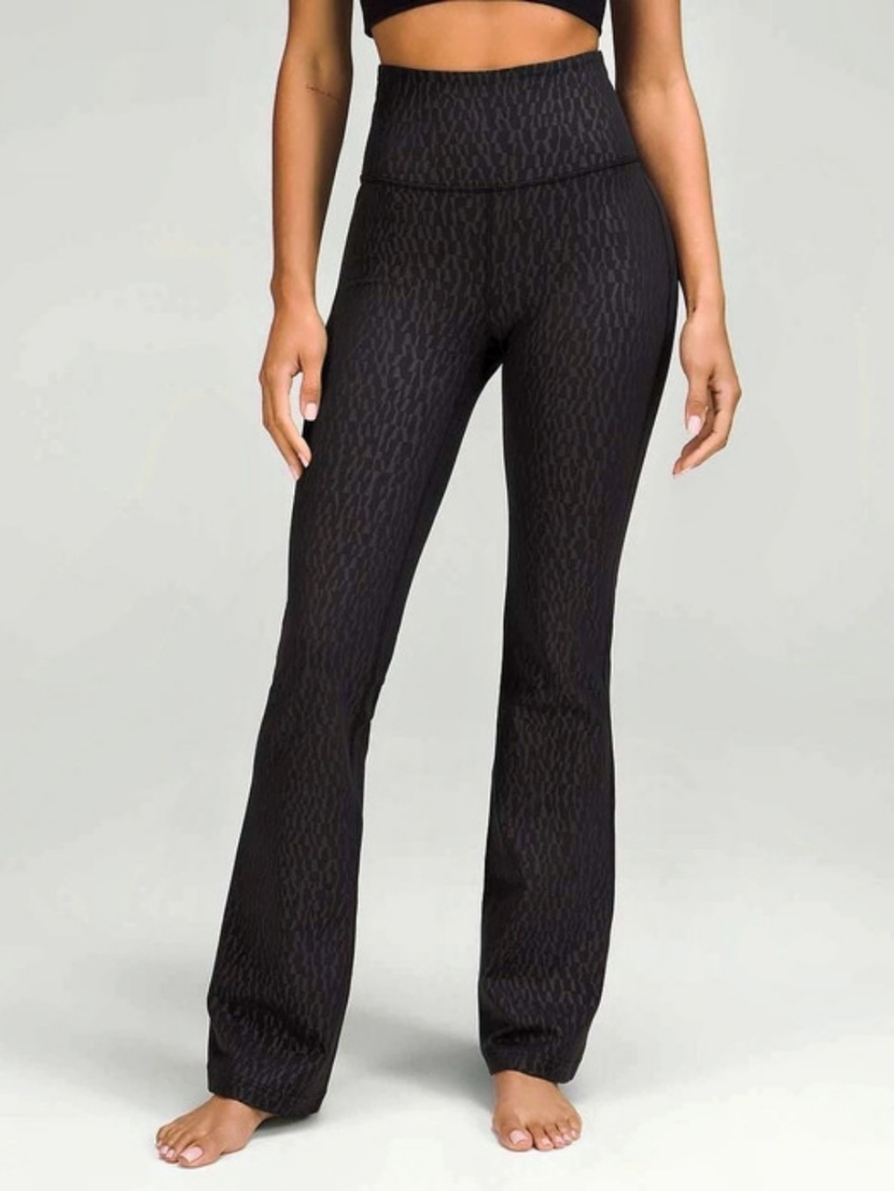 Lululemon Groove Super-High-Rise Flared Pant *Nulu Black Size 14 Inseam 34"
